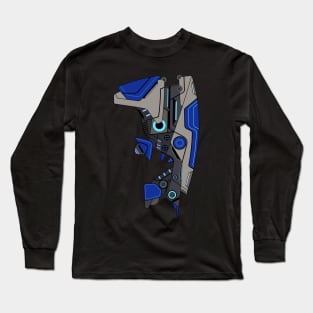 Blue starship vertical Long Sleeve T-Shirt